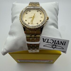 Invicta Women's Wildflower Watch 33mm Gold with Rhinestones 69231